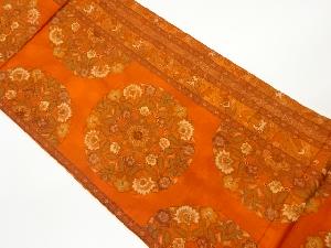 変わり縞に動物・華紋模様織出し袋帯